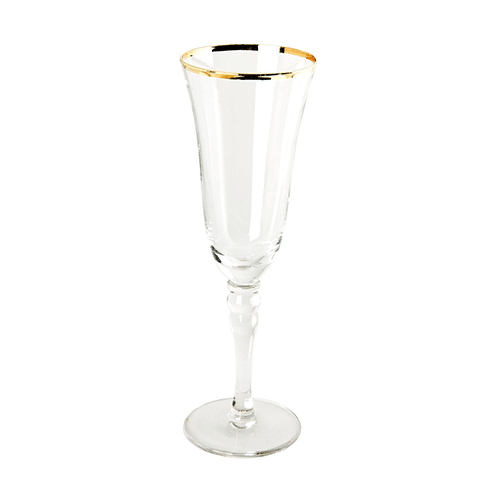 Gold Rim Fluted Glass | ABC Fabulous Events Party Rentals